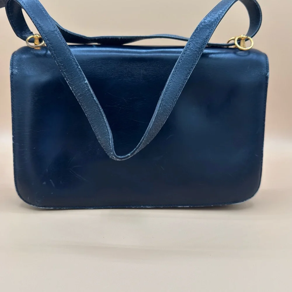 Hérmes Box Dolly Navy Leather Shoulder Bag - Picture 4 of 12